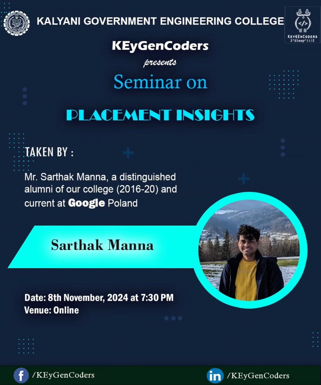 Placement insights seminer by Sarthak Manna